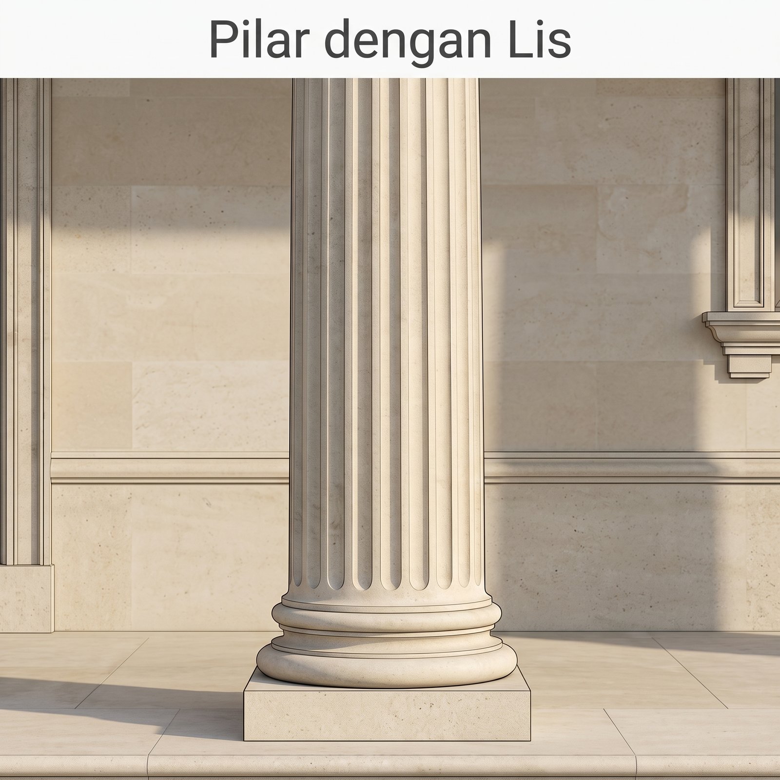 Pilar dengan Lis Rumah
