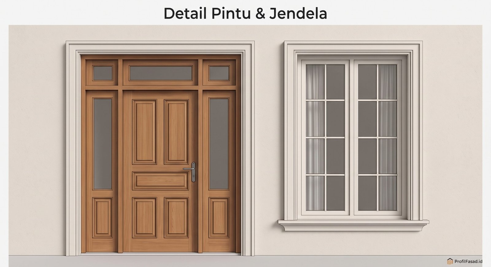 Detail Pintu dan Jendela Fasad Rumah