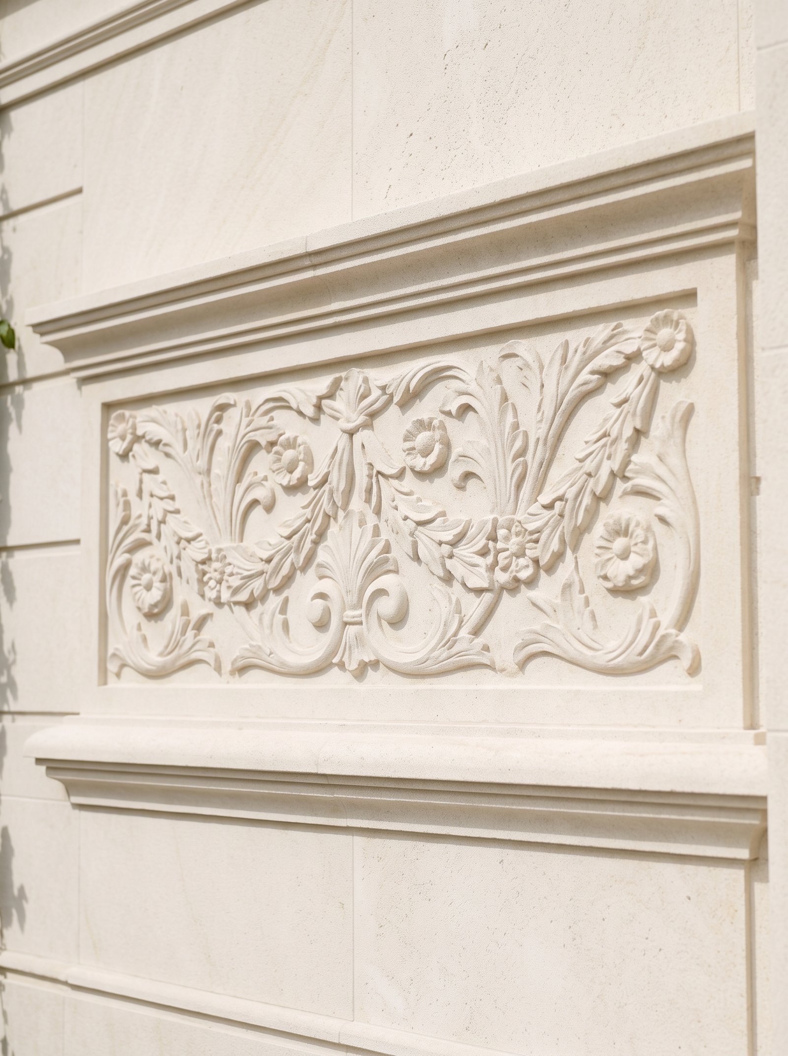 Ornamen dekoratif pada fasad rumah