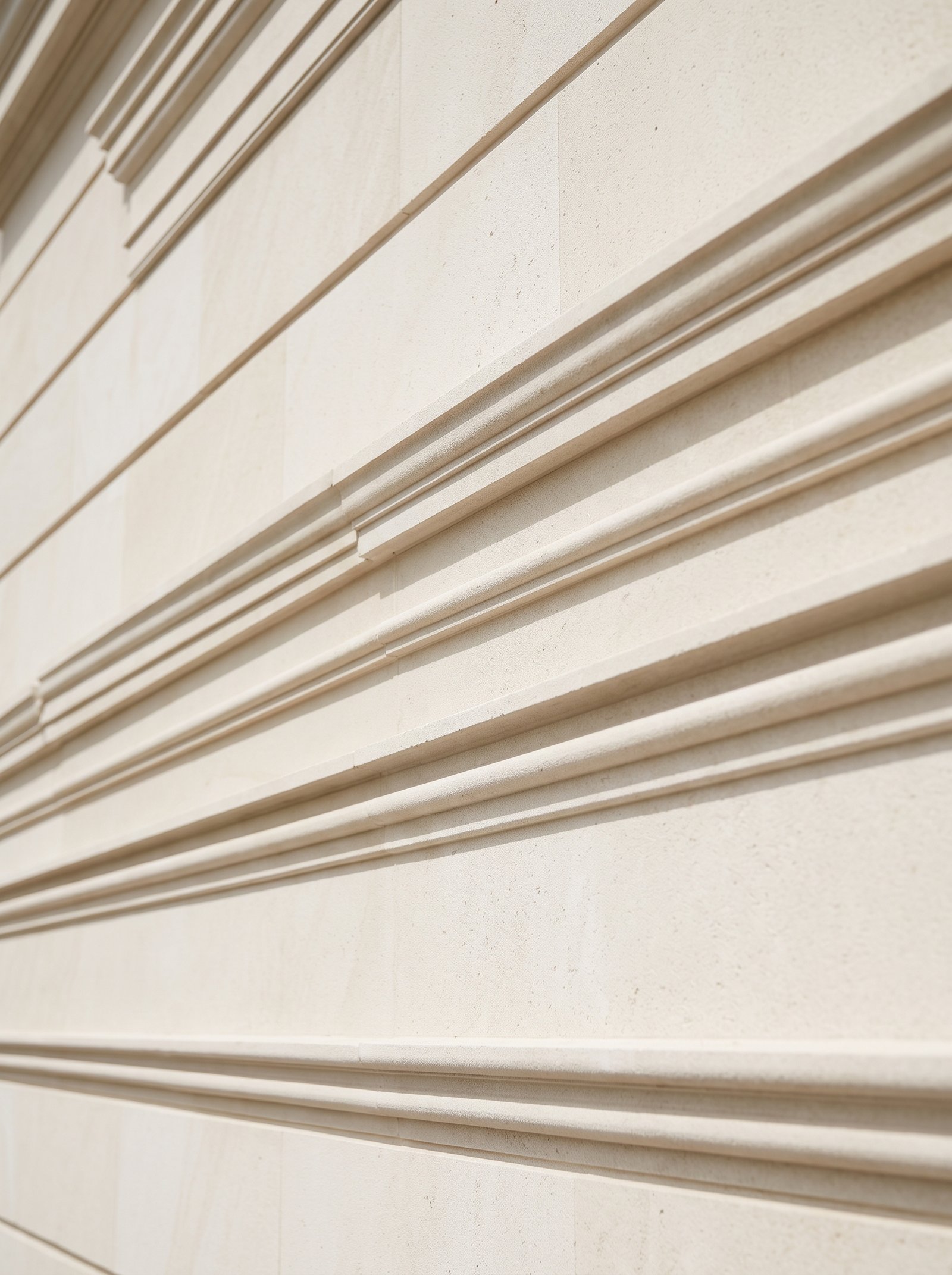 Molding garis pada fasad rumah
